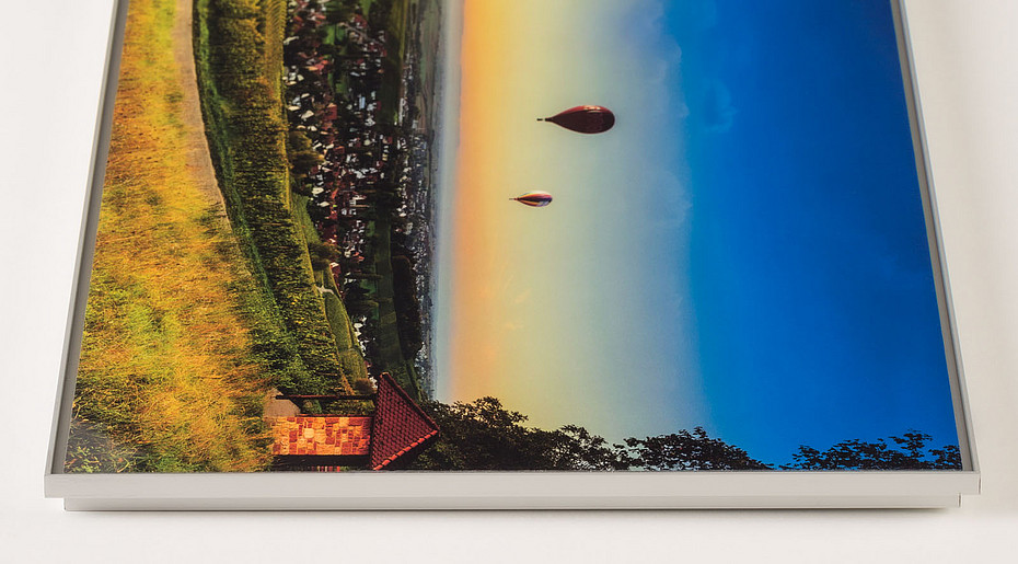 Alu Dibond mit Alu-Schattenfugenrahmen (Veredelung Hochglanz oder Matt)