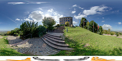 Das Hambacher Schloss in Neustadt an der Weinstraße in 360 Grad Bildern